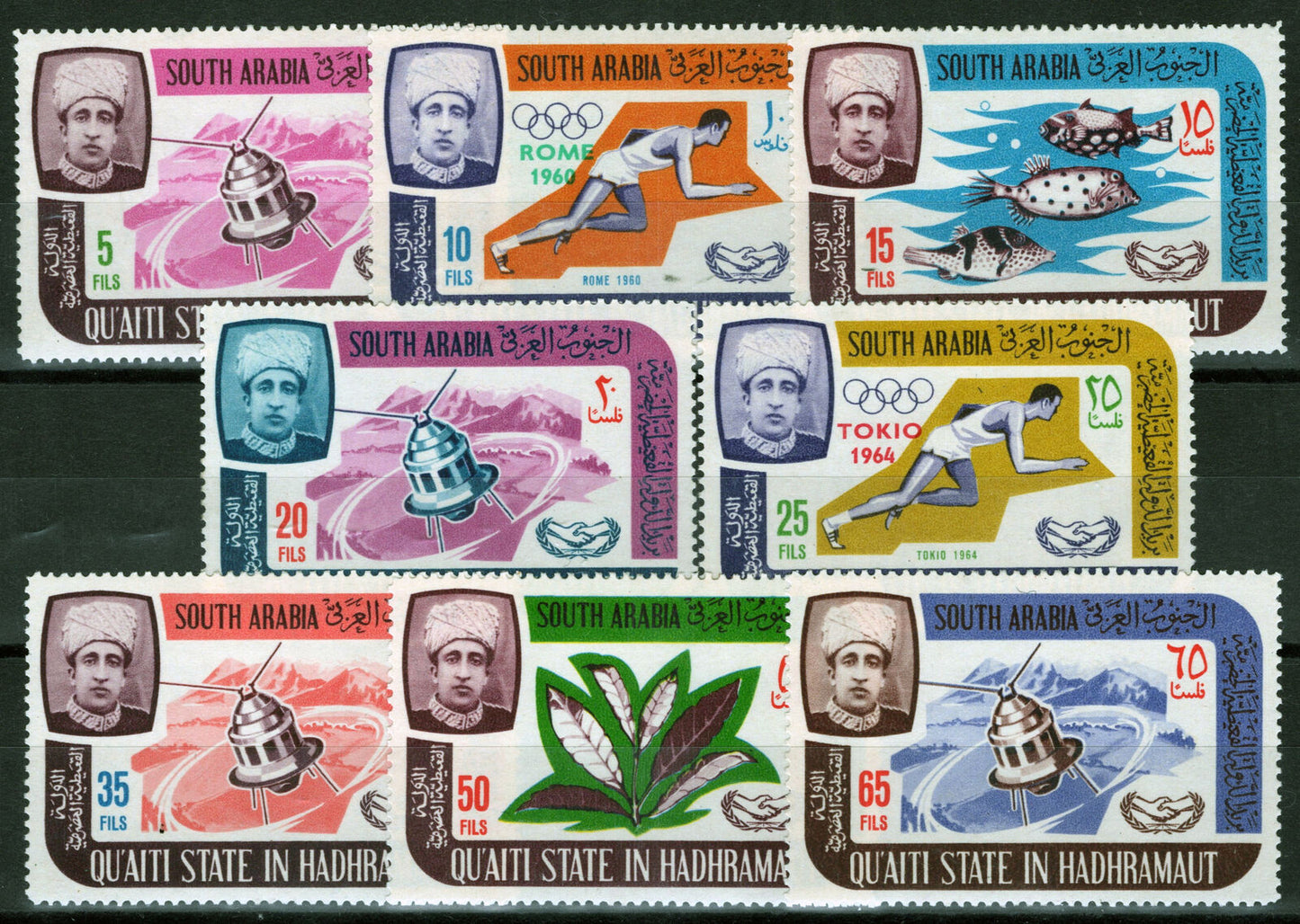 ZAYIX - Aden Hadhramaut MI 80A-87A MH Communications Fish Plants 080922S06