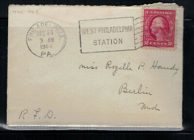 Trains / Railroads 1924 United States West Philadelphia Station Xmas Eve ZAYIX