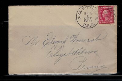 Trains / Railroads - 1911 United States - N.Y. & Pittsburg RPO cancel ZAYIX
