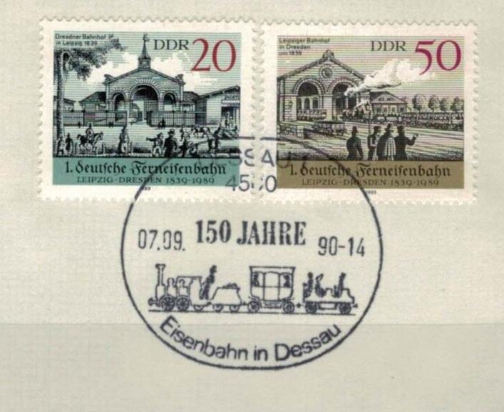 ZAYIX Trains Railroads Germany DDER 150th Year Eisenbahn in Dessau 032322-SM83