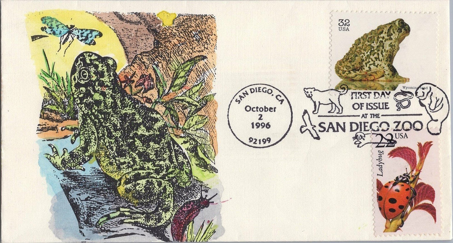 US 3105 FDC Hand Painted SMB Cachets Endangered Wyoming Toad ZAYIX 050922SM180
