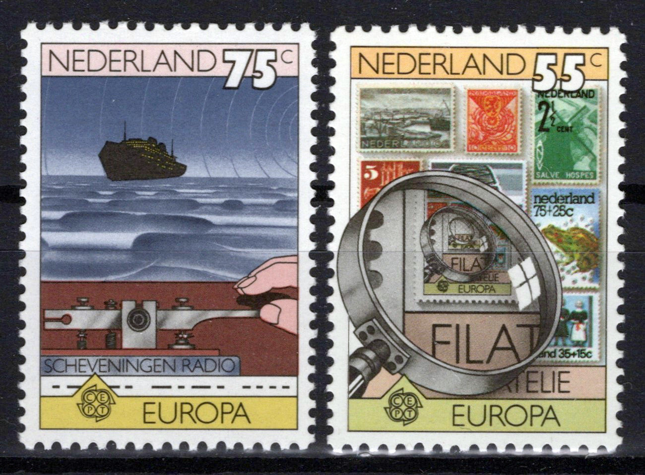 Netherlands 587-588 MNH Stamps on Stamps Zayix Stamps 0225S0084