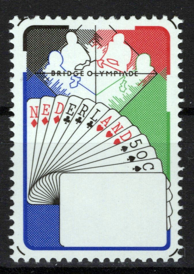Netherlands 601 MH Games Bridge Cards Zayix Stamps 0225S0087