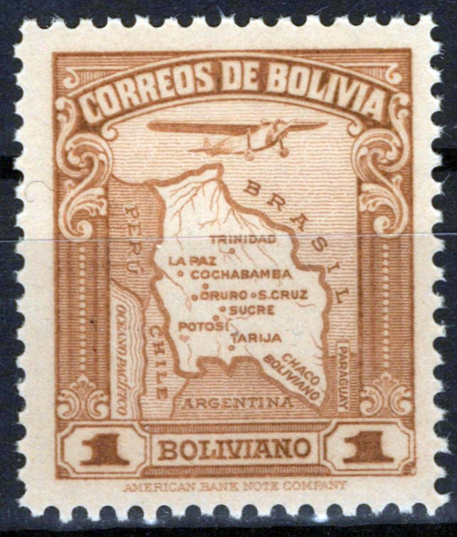 Bolivia C47 MNH Air Post Maps Aviation Planes Zayix 0225S0115M