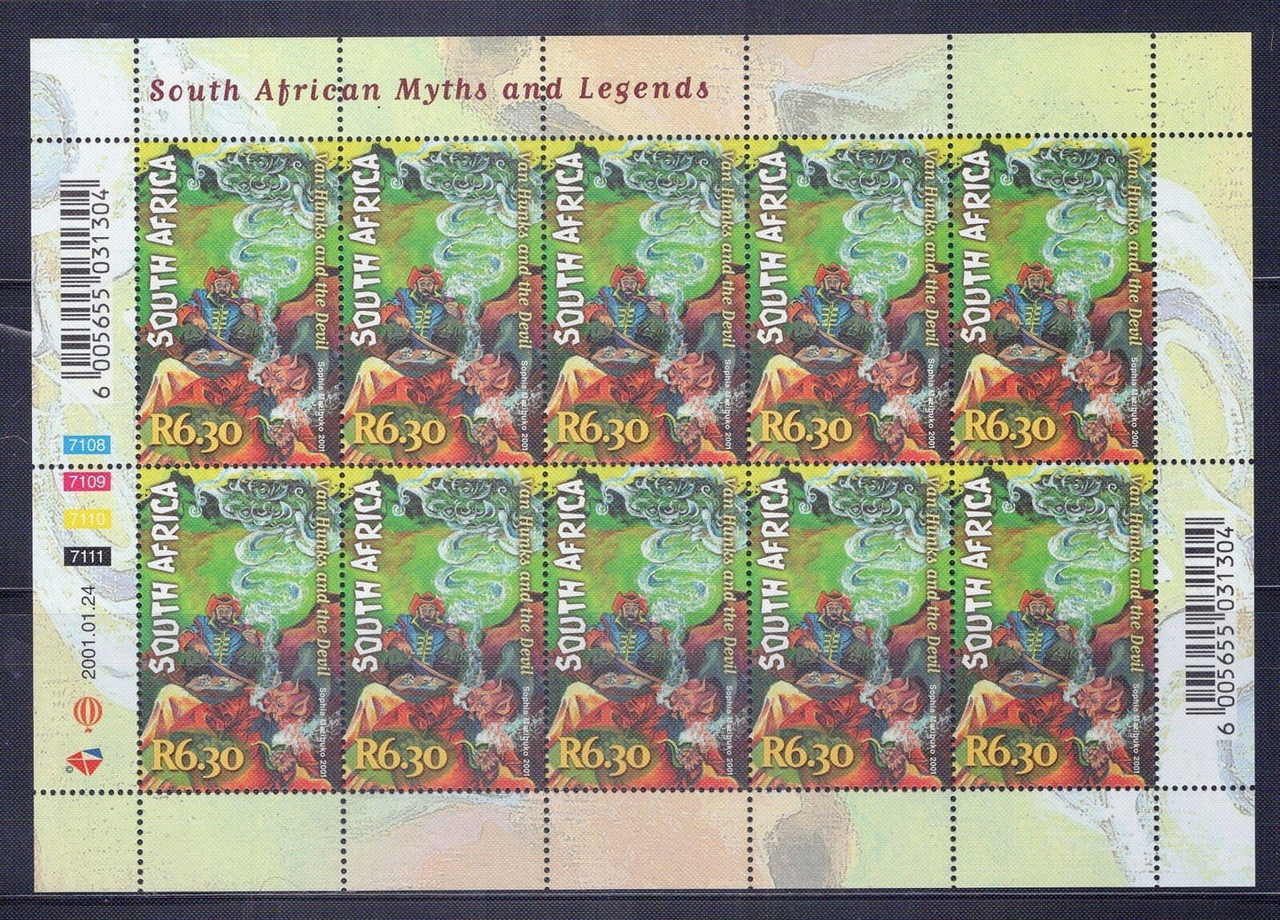 South Africa 1236-1240 MNH Myths Legends The Rain Bull ZAYIX 101623SM122