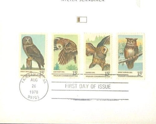 US Cover 1760-1763 FDC Fleetwood Portfolio Owls Birds ZAYIX 080122C01