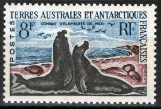 FSAT TAAF 22 MNH Elephant Seals Fighting Antarctica 092922S90MSTAN
