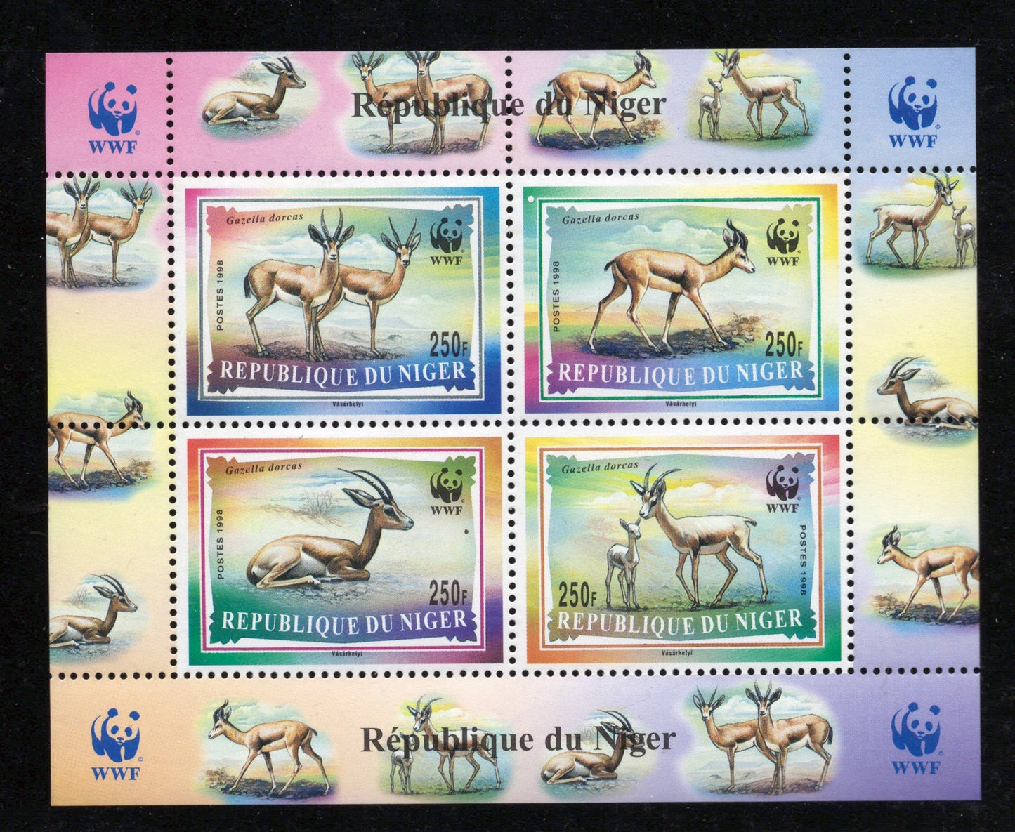 Niger 1998 WWF - World Wildlife Fund Gazelle Dorcas 986a-986b MNH set ZAYIX