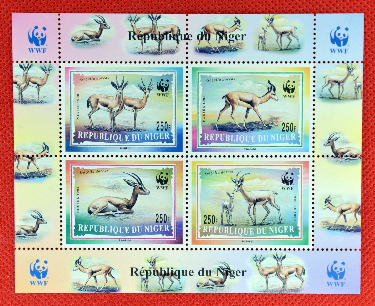 Niger 986a-986b MNH 1998 World Wildlife Fund WWF Gazelle Dorcas Mammals ZAYIX