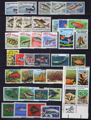 Fish Collection Worldwide Mint/Used Marine Life Coral ZAYIX 111922SM49