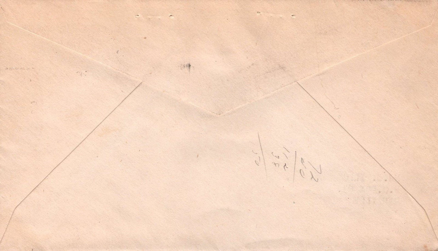 US C25a FDC No cachet Via Air Mail 6c booklet pane ZAYIX 101223USF09