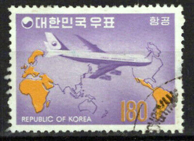 ZAYIX Korea C42 used 180w Plane over World Map Air Post 063023S04