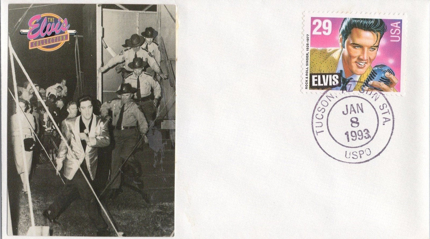 US 2721 FDC Elvis Presley Sheriffs Bubble Gum Card Cachet Tucson ZAYIX STAMPS