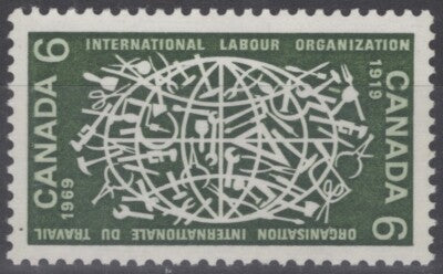 Canada 493 MNH ILO Globe Tools Trade Careers ZAYIX 121022S91