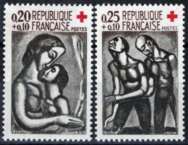 France B356-B357 MNH Semi-Postal Red Cross Medical Paintings 032323SM174M