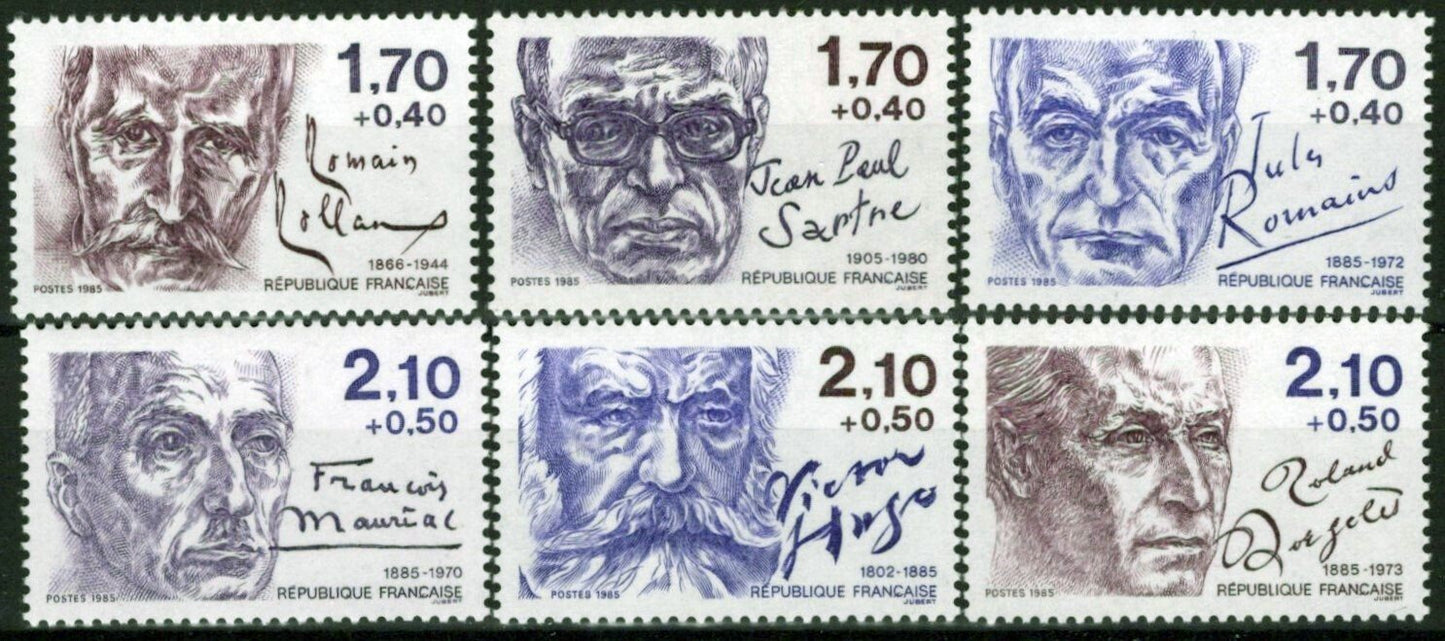 France B567-B572 MNH Semi-Postal Authors Literature 032323SM181M