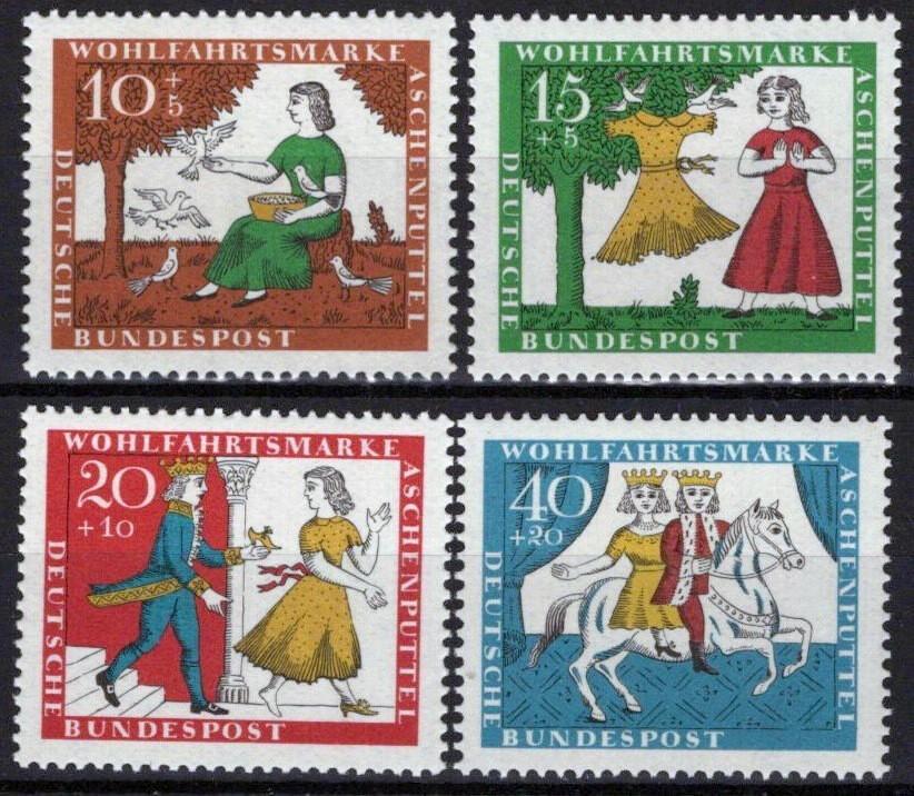 Germany B408-B411 MNH Semi-Postal Fairy Tales Cinderella ZAYIX 031023SM119M