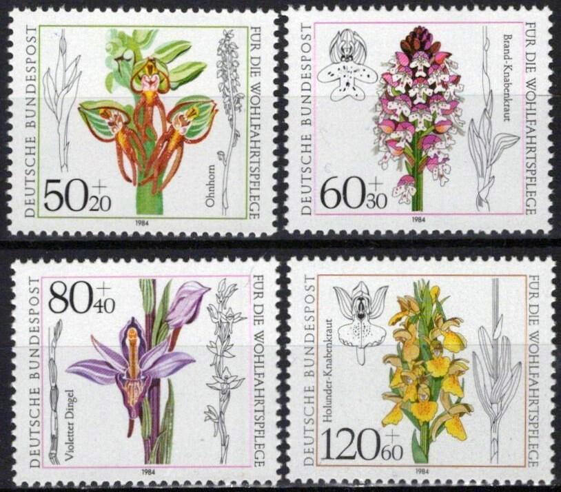 Germany B623-B626 MNH Semi-Postal Flowers Plants Orchids ZAYIX 031023SM106M
