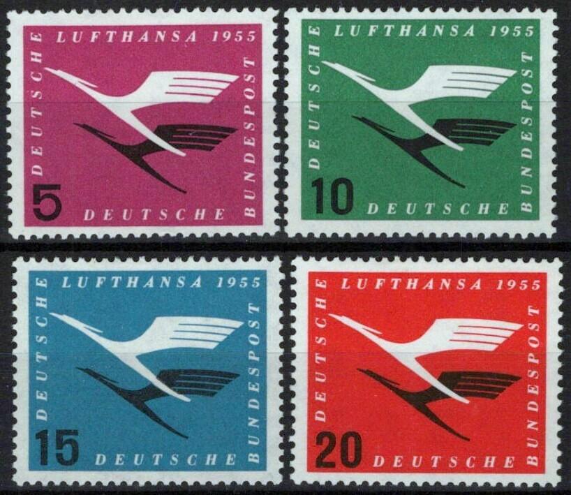 Germany C61-C64 MNH No Gum Aviation Lufthansa Emblem ZAYIX