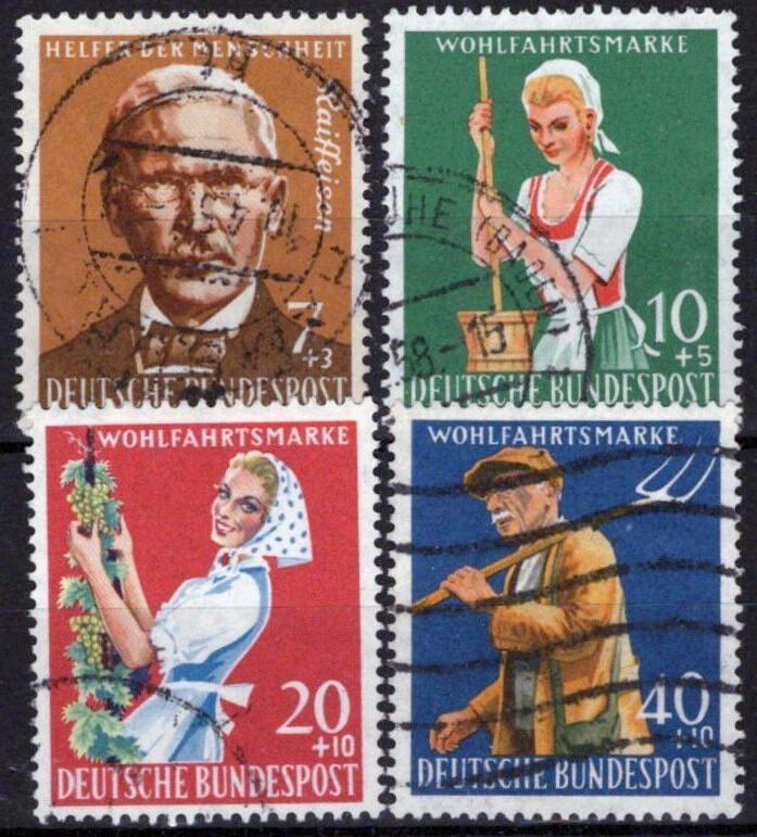 Germany B362-B365 Used Semi-Postal Farming Agriculture ZAYIX 042523SM01M