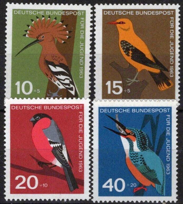 Germany B388-B391 MNH Semi-Postal Birds Kingfisher Oriole ZAYIX 031023SM121M