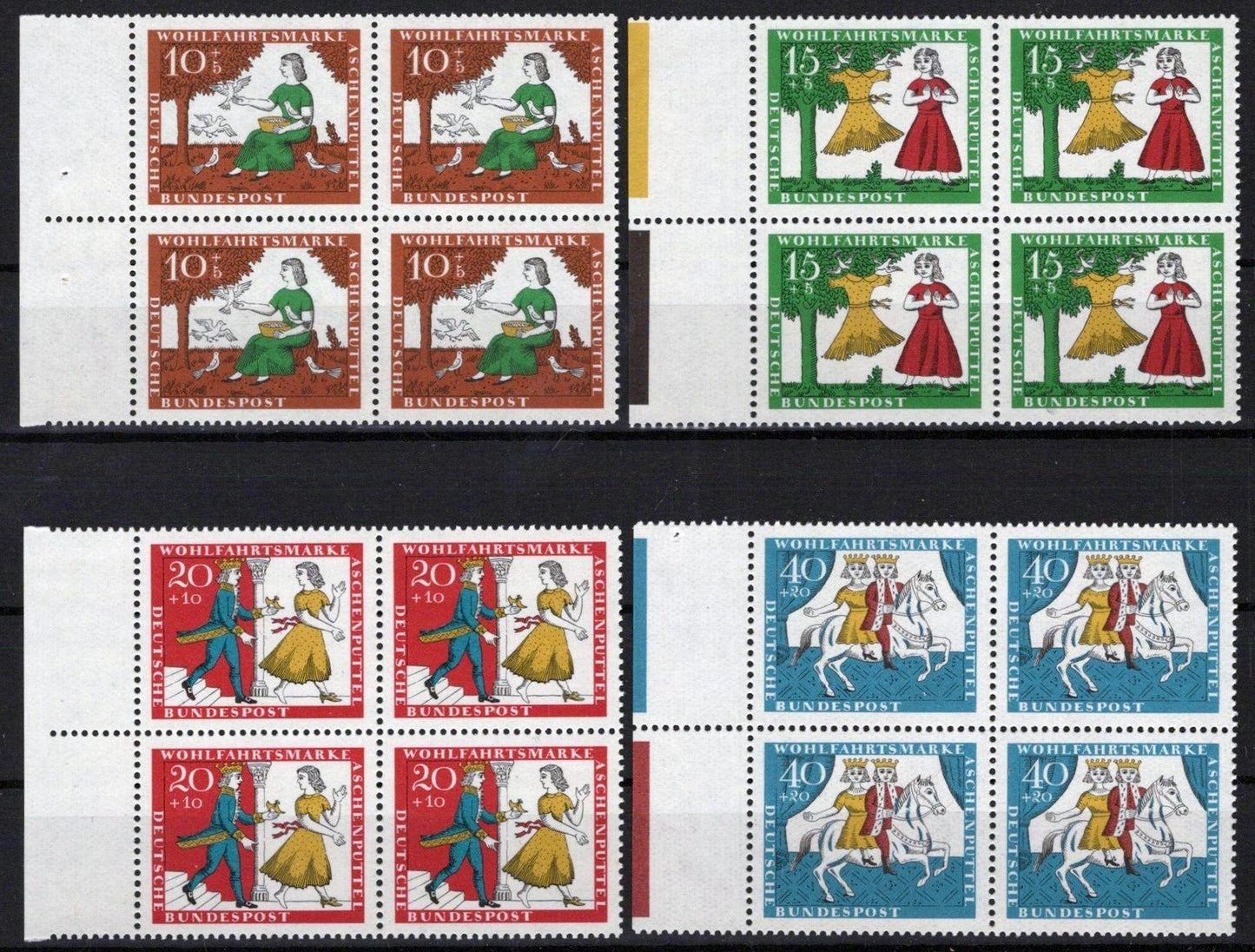Germany B408-B411 MNH Block Fairy Tales Cinderella ZAYIX 031023SM120M
