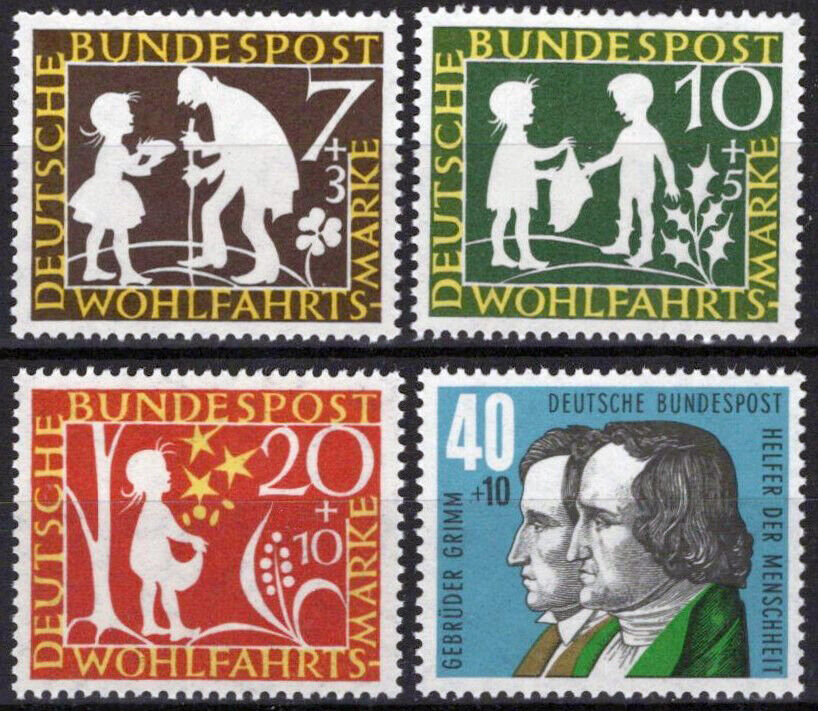 ZAYIX Germany B368-B371 MNH Semi-Postal Fairy Tales Brothers Grimm 031023SM125m