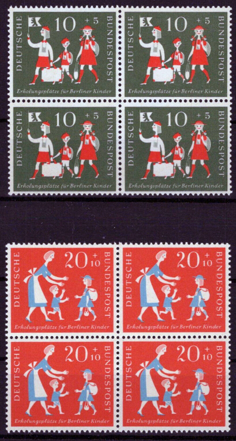 ZAYIX Germany B354-B355 MNH Semi-Postal Block Children Vacations 042523SM05M