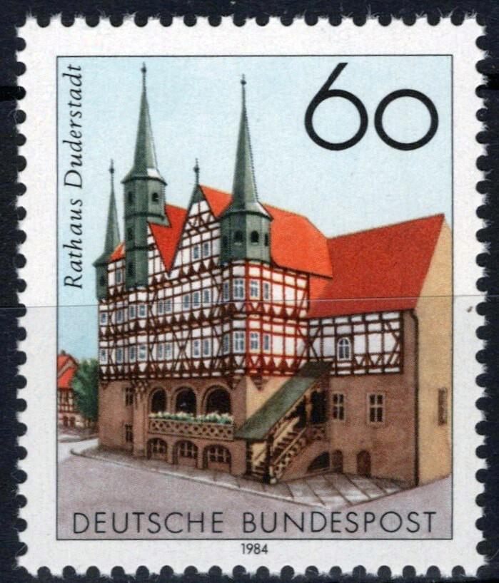 Germany 1424 MNH Architecture Town Hall Duderstadt ZAYIX 042523SM13M