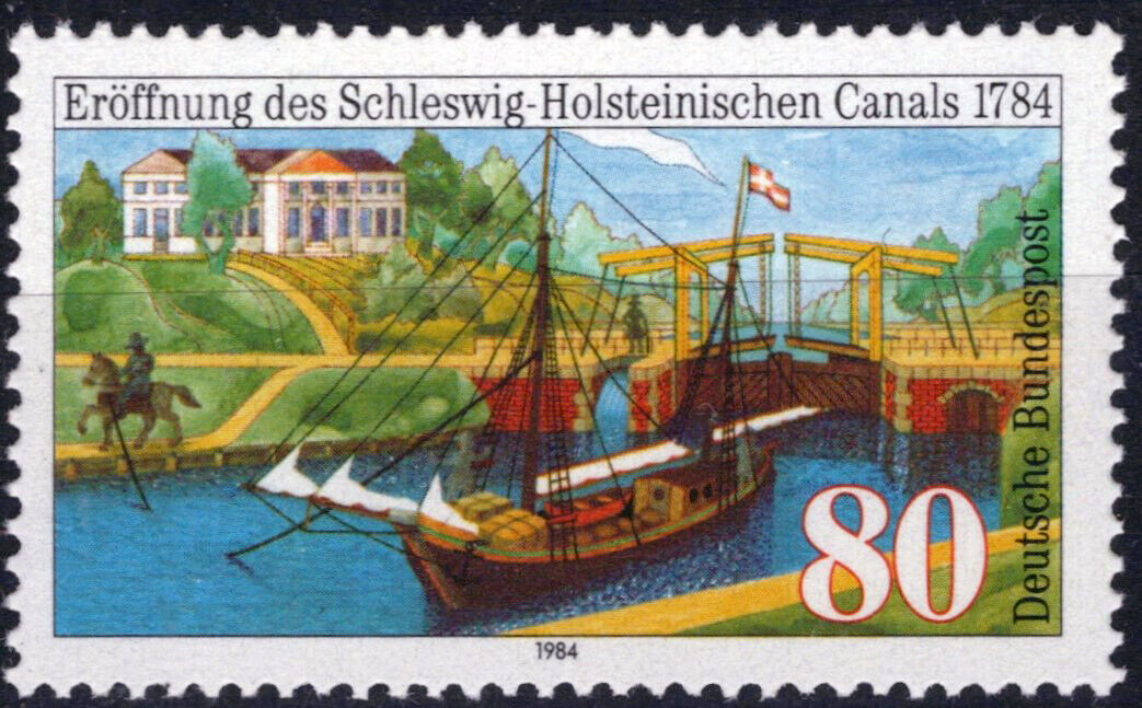 ZAYIX Germany 1427 MNH Ships Schleswig Holstein Canal Transportation 042523SM16M