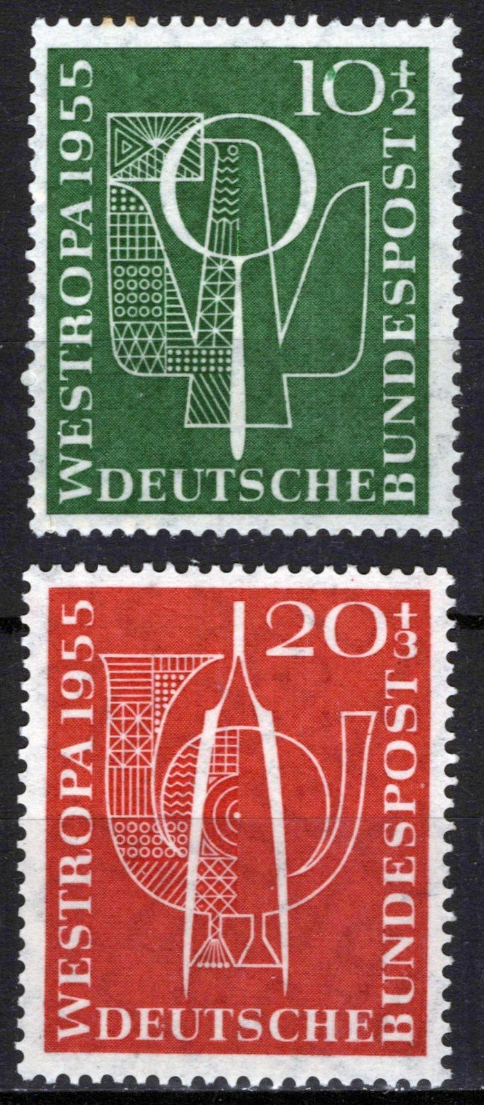 Germany B342-B343 MNH Semi-Postal WESTROPA Stamp Tongs ZAYIX 042523SM24