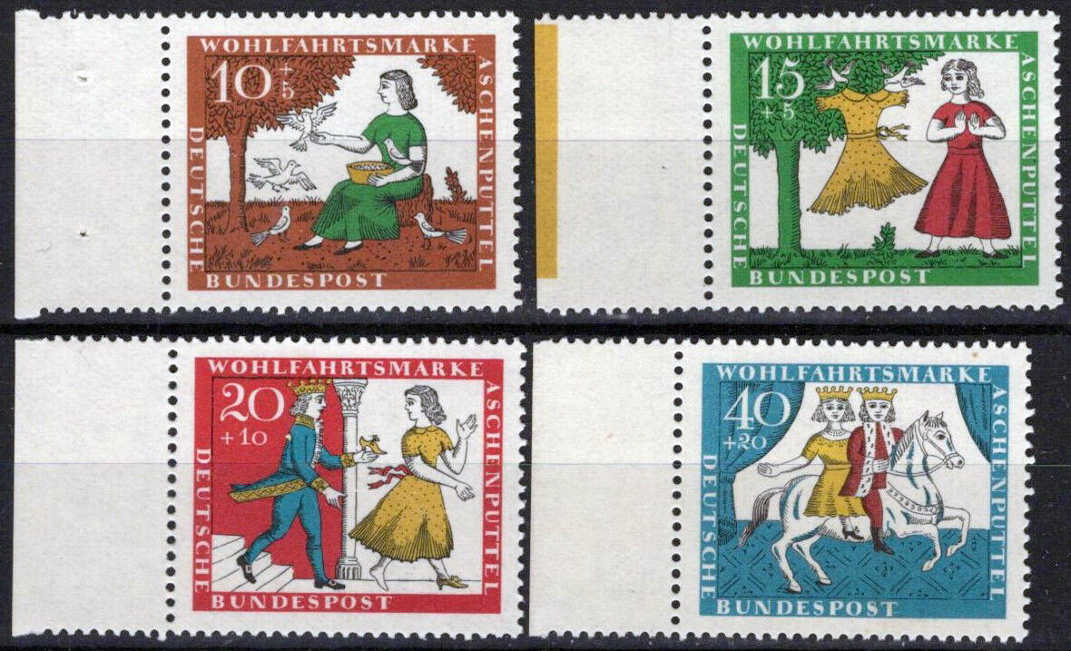 ZAYIX Germany B408-B411 MNH Semi-Postal Fair Tales Cinderella 042523SM41