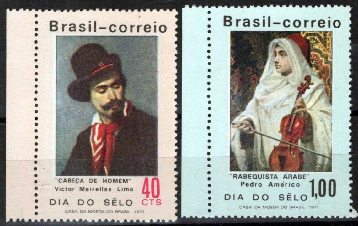 Brazil 1191-1192 MNH Music Violinist Painting Pedro Americo ZAYIX 062723S143