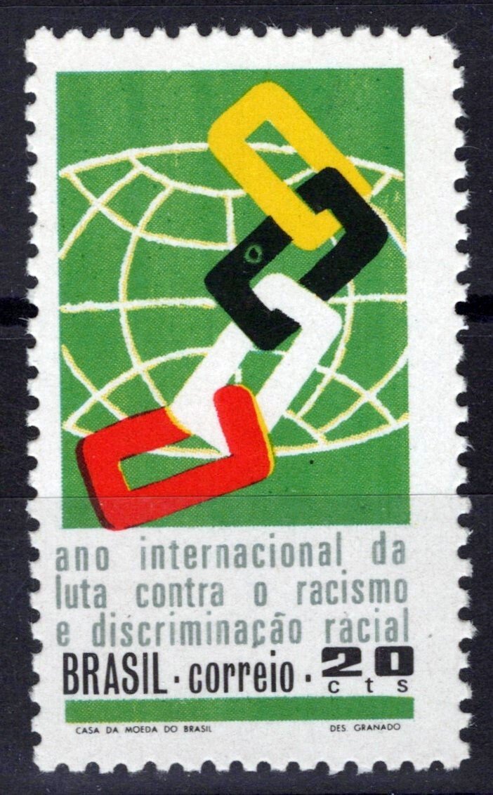 Brazil 1184 MNH NG As Issued Racial Discrimination Globe ZAYIX 062723S141M