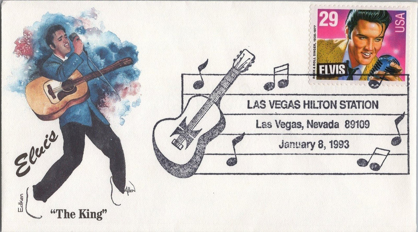 US 2721 FDC Elvis Presley Edken Cachet Las Vegas Hilton Station cancel ZAYIX 060722SM43