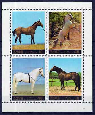 Korea MNH Horses Equines Farm Animals miniature sheet Zayix Stamps 0125M0107