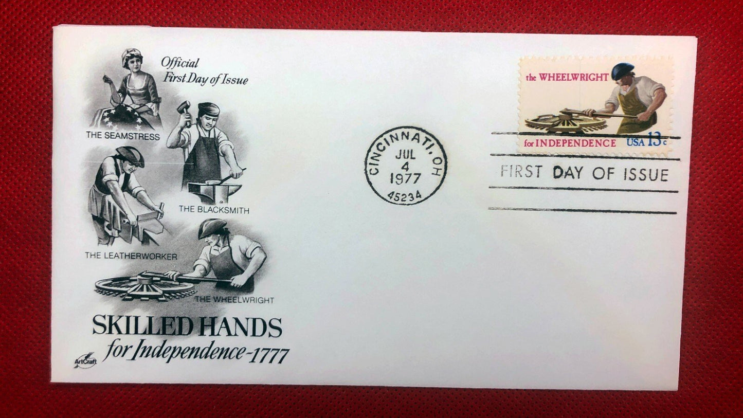 1977 Art Craft FDC US 1719 Skilled Hands for Independence Wheelwright ZAYIX 010522SM109