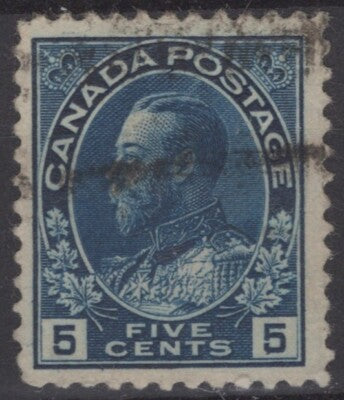 Canada 111 Used 5c dark blue Royalty King George V ZAYIX 121022S106