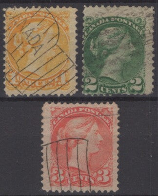 Canada 35-37 Used Royalty Queen Victoria ZAYIX 121022S112