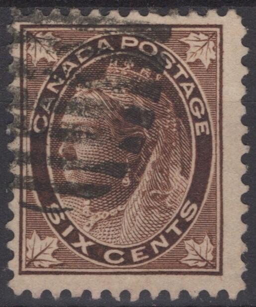Canada 71 Used 6c brown Royalty Queen Victoria F ZAYIX 121022S116