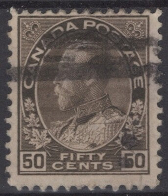Canada 120 Used 50c blk brn Royalty King George V FVF ZAYIX 121022S103