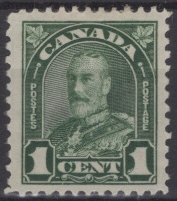 Canada 163 MH 1c deep green Royalty King George V ZAYIX 121022S132