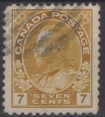 Canada 113 Used 7c yel ocher Royalty King George V ZAYIX 121022S125