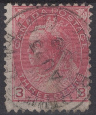 Canada 78 Used 3c carmine Royalty Queen Victoria ZAYIX 121022S121