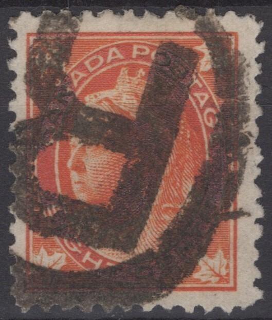 Canada 72 Used 8c orange Royalty Queen Victoria registration PM ZAYIX 121022S117