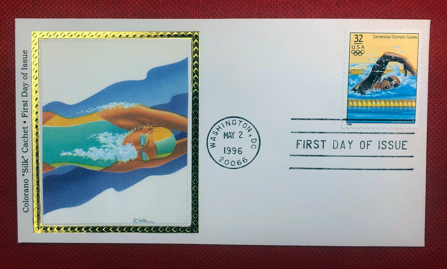 1996 US Colorano FDC 3068 Atlanta Olympics Freestyle Swimming ZAYIX 010222SM46