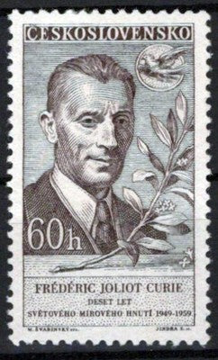 Czechoslovakia 912 MNH Frederic Curie World Peace Zayix Stamps 0425S0036