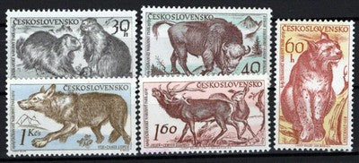 Czechoslovakia 933-937 MNH Animals Wildlife Deer Marmots Zayix Stamps 0425S0043