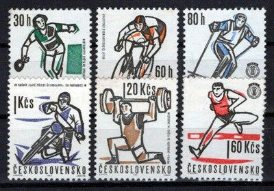 Czechoslovakia 1150-1155 MNH Sports Games Bicyclist Zayix Stamps 0425S0100