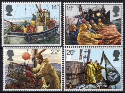 Great Britain 956-959 MNH Fishing Deep Sea Fisherman Ships ZAYIX 021023S137M